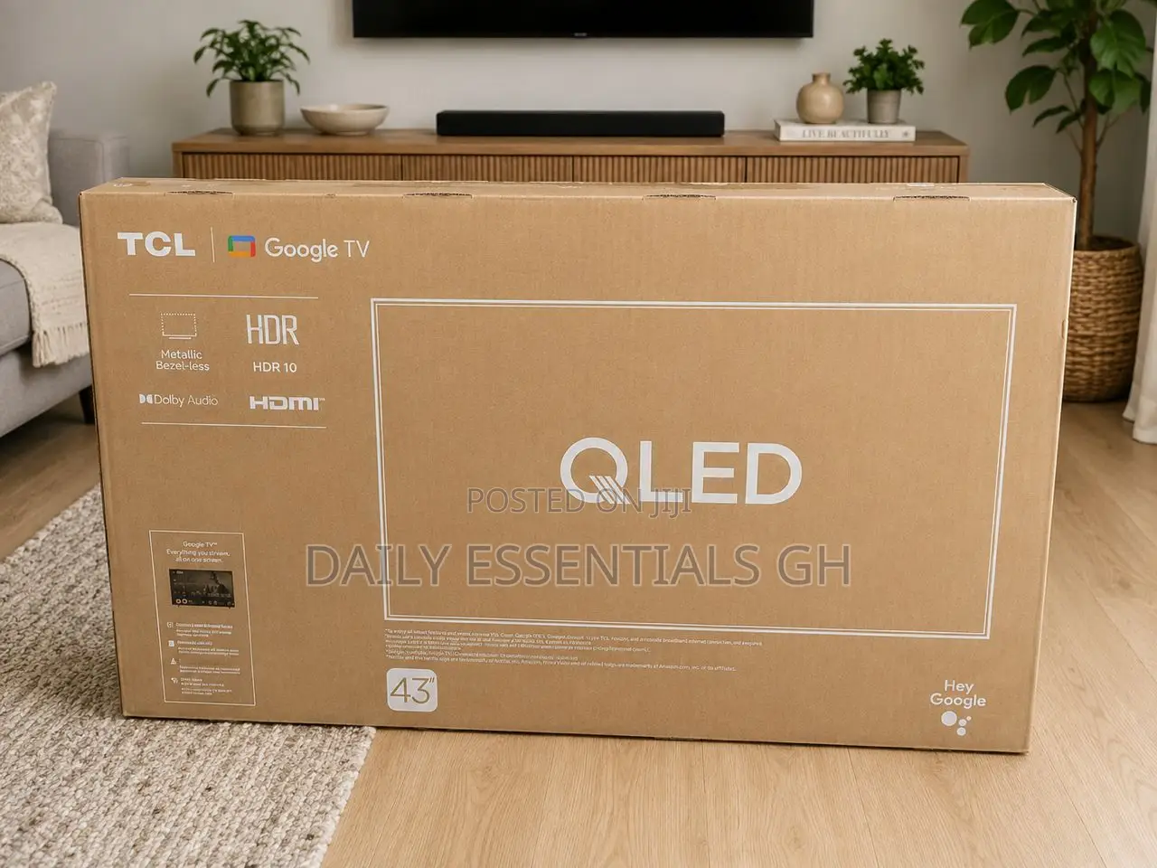 Original TCL 43” Qled Google Smart Tv – Hdr10 Ultra Clear Display
