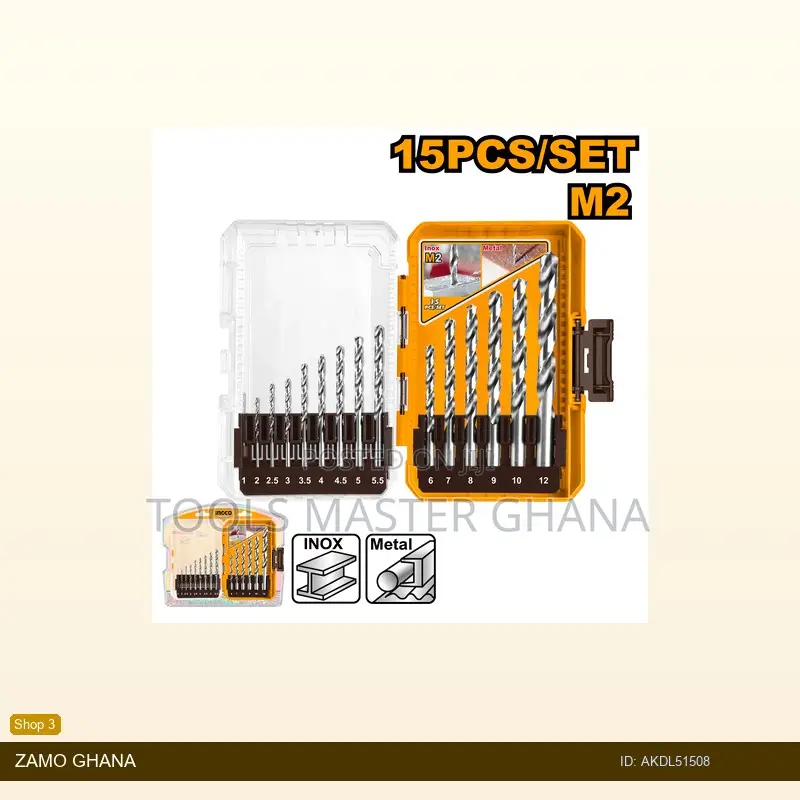 15 PCS M2 HSS Drill Bits - Akdl51508