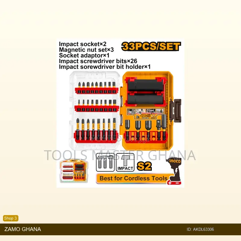 33 PCS Impact Screwdriver Bits and Sockets - Akdl63306