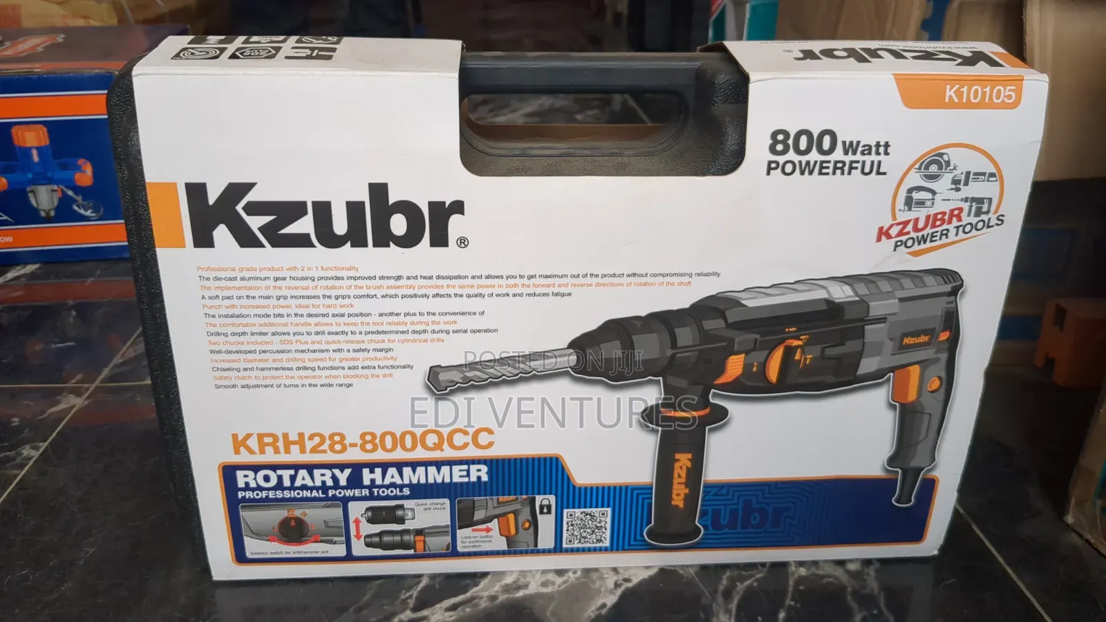 Kzubr 800w Rotary Hammer With 2 Chucks