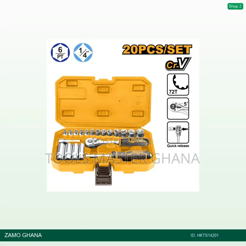 20 PCS 1/4" Socket - Hkts14201