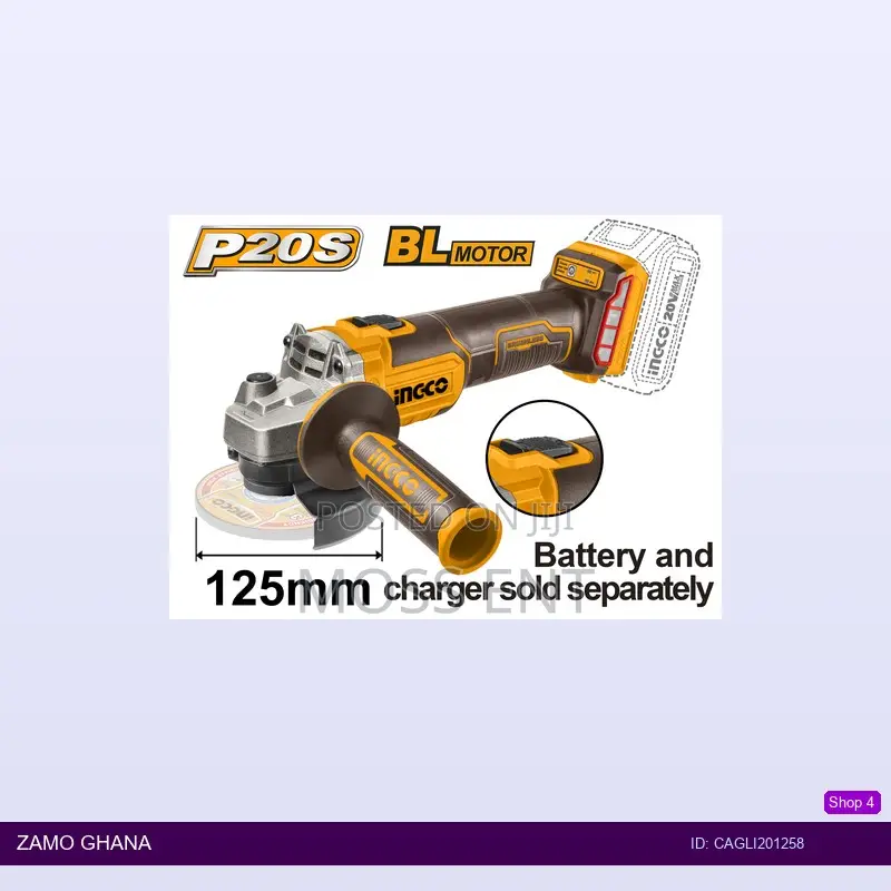 Cordless Angle Grinder 20v - Cagli201258