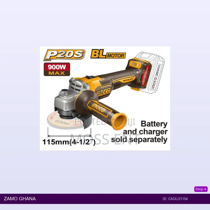 Lithiumion Angle Grinder 20v - Cagli21154