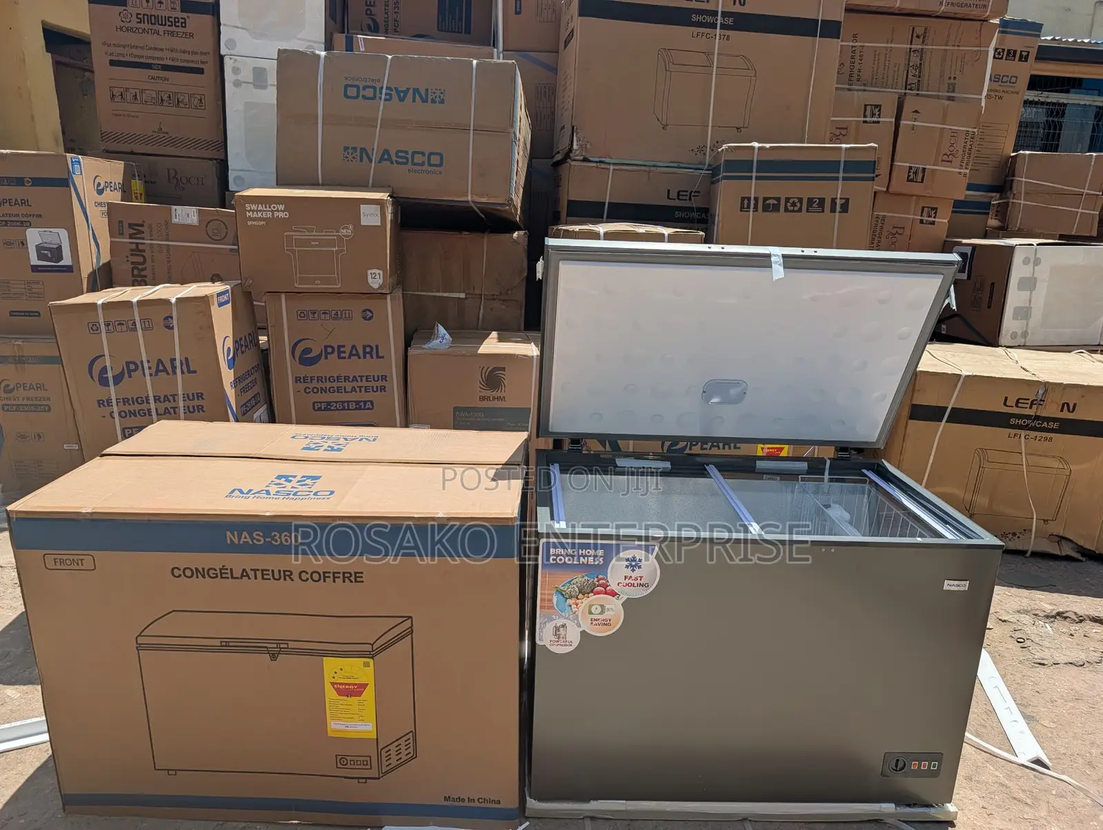 Nasco Nas 360 Check Freezer With Sliding Glass Size 338ltrs