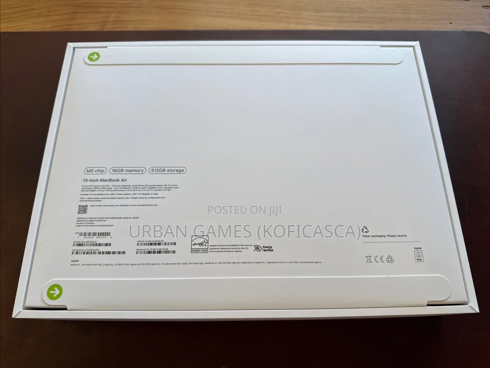 New Laptop Apple MacBook Air 2026 M5 13-inch 16GB Apple M5 SSD 512GB