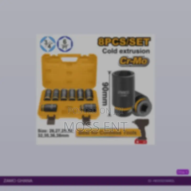 8 PCS 3/4"Dr. Deep Impact Socket - Hkissd34082l