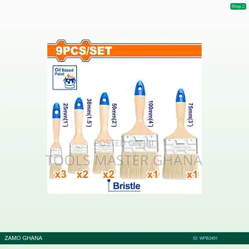 9 PCS Paint Brush - Wpb2491
