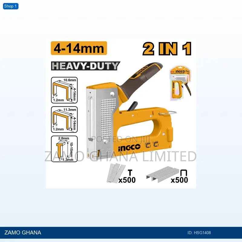Heavy Duty 2 in 1 Staple - Hsg1408