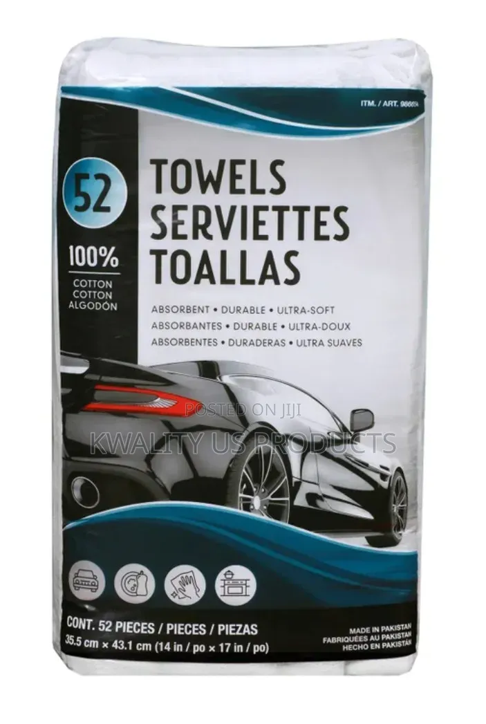Unitex 100% Cotton Cleaning Towels - 5 Pack