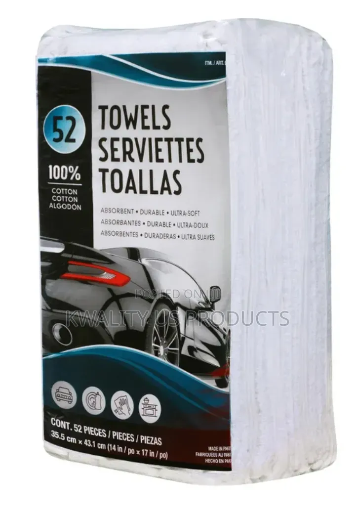 Unitex 100% Cotton Cleaning Towels - 5 Pack