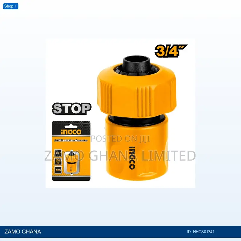 Plastic Hose Connector 0.75" Stop - Hhcs01341