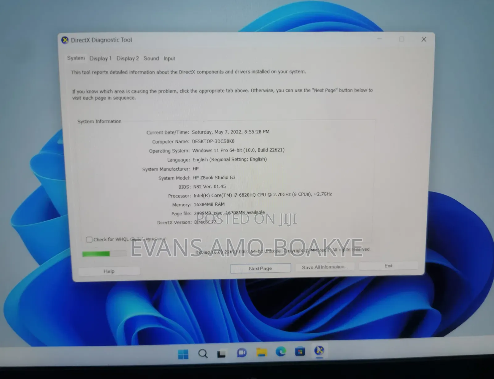 Laptop HP ZBook Studio G3 16GB Intel Core i7 SSD 256GB