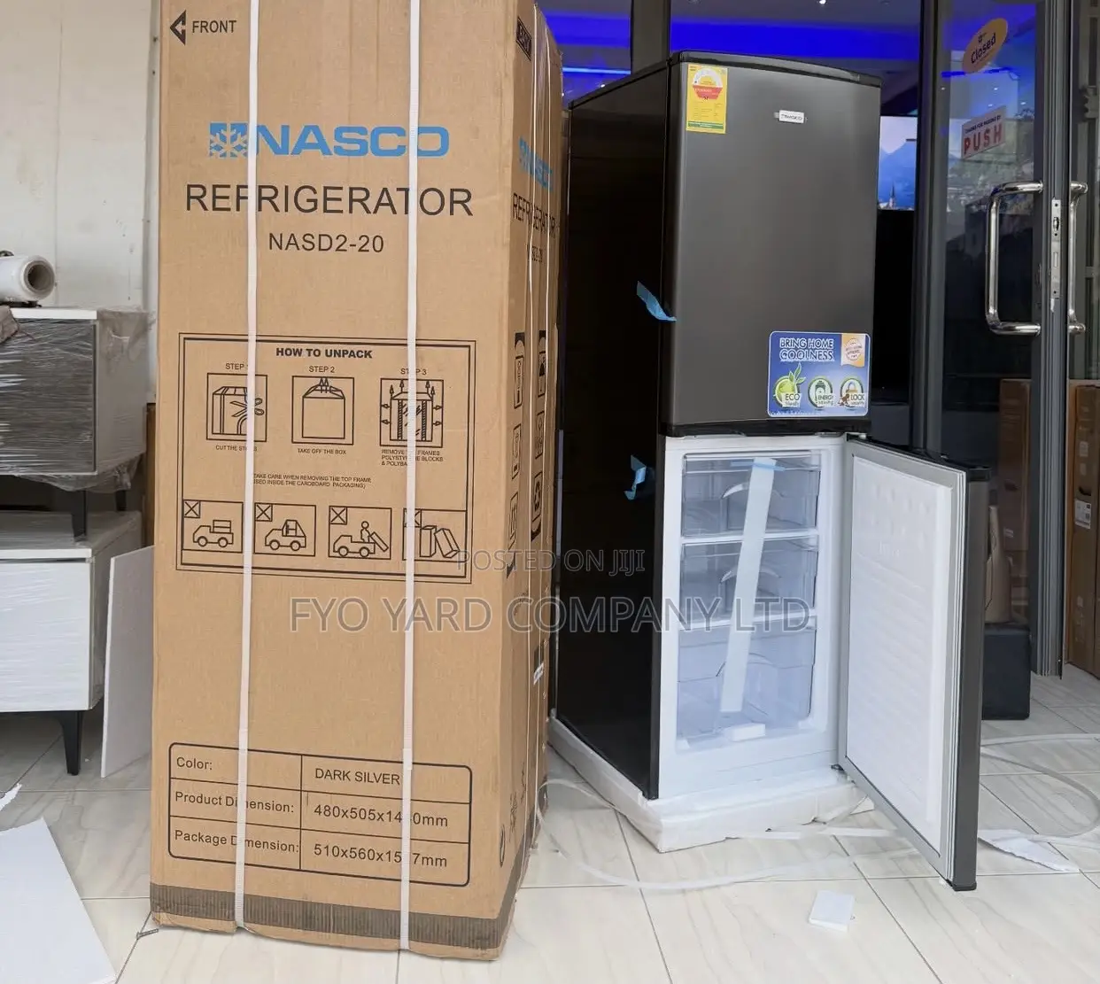 New Inbox Fast Freezing Nasco Double Door Refrigerator