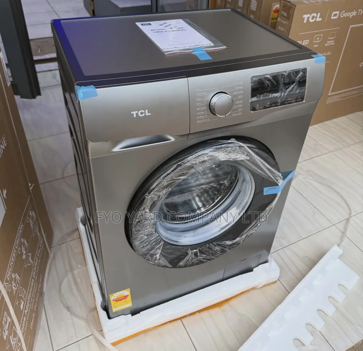 Inverter TCL 8kg Front Load Full Auto Washing Machine Brand New