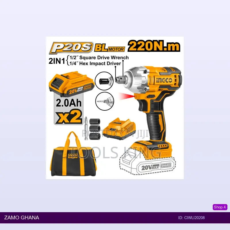 Cordless Impact Driver Wrench 20v - Ciwli20208