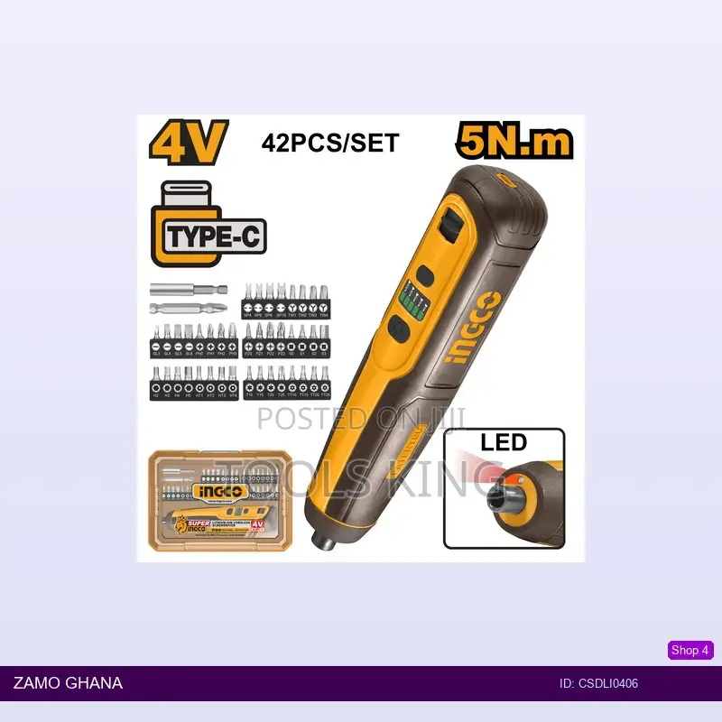 Lithiumion Cordless Screwdriver 4v - Csdli0406