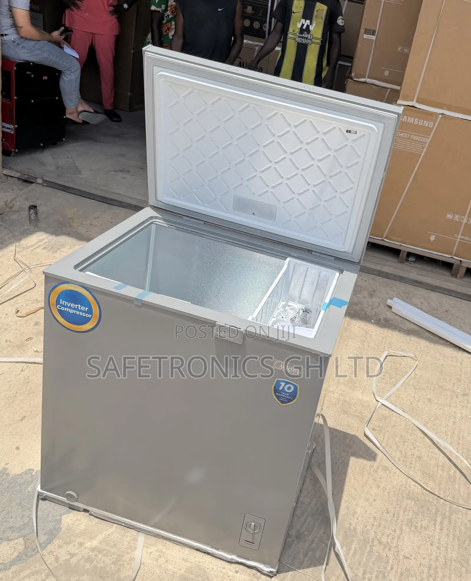 Exclusive Midea Chest Freezer Single Door 198l Silver