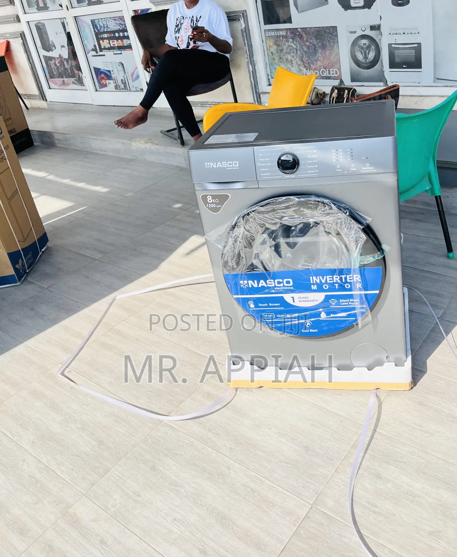 Buy Durable Nasco 8kg Front Load Electric Washing Machine(Inverter)