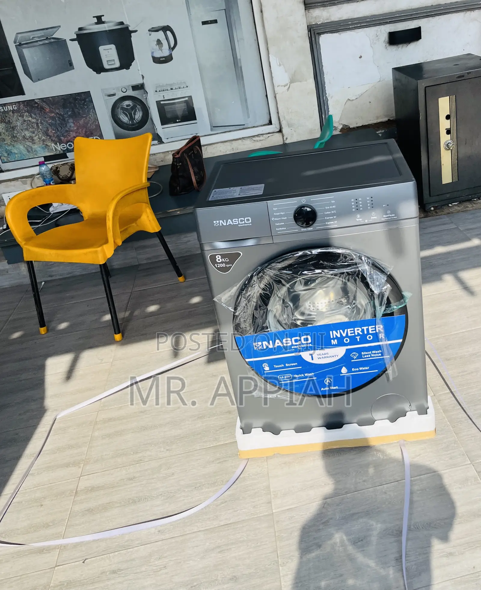Lovely Design Nasco 8kg Front Load Inverter Washing Machine(Gray).