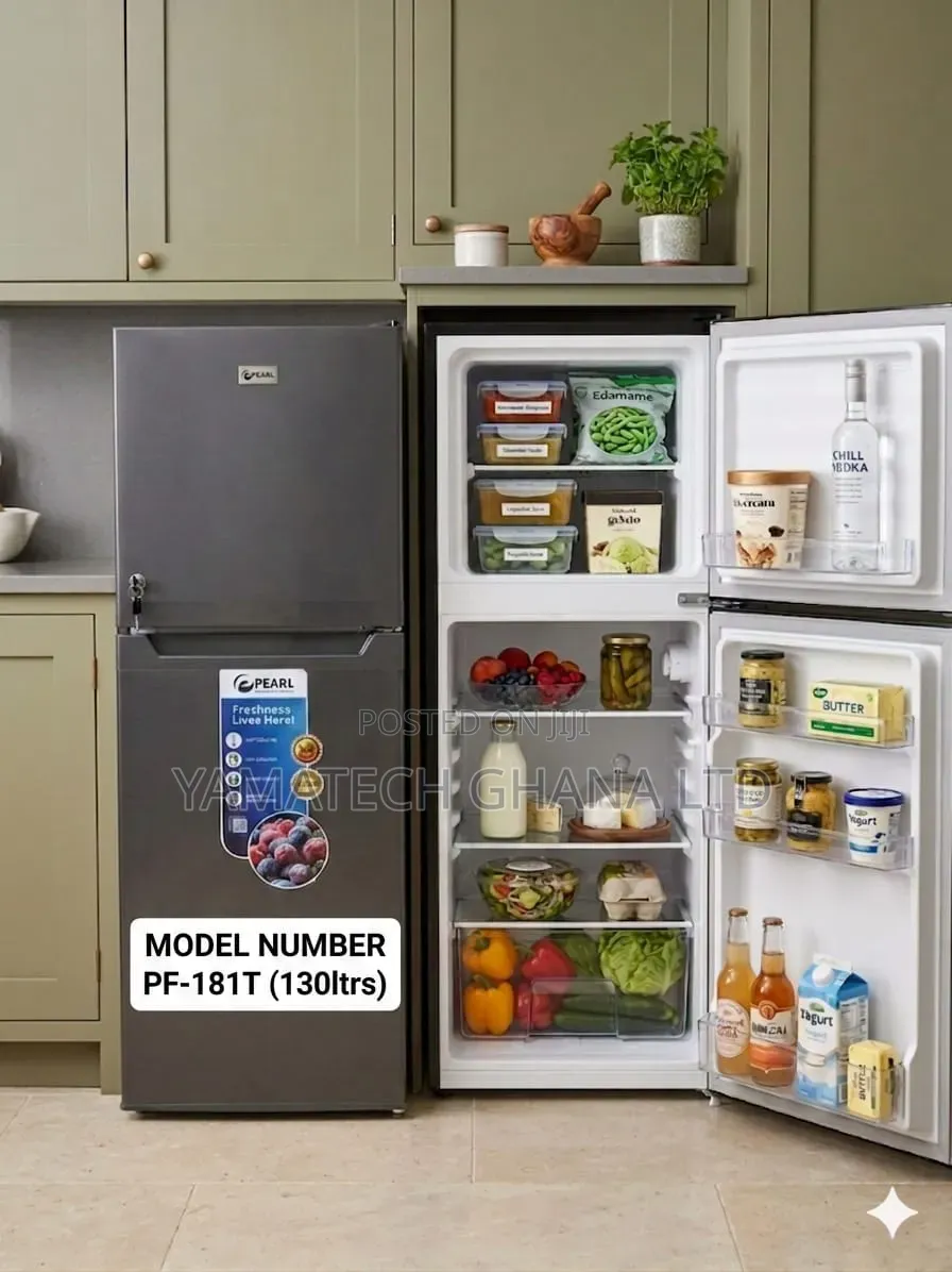 Pearl 130 Litre Double Door Refrigerator With Top Freezer