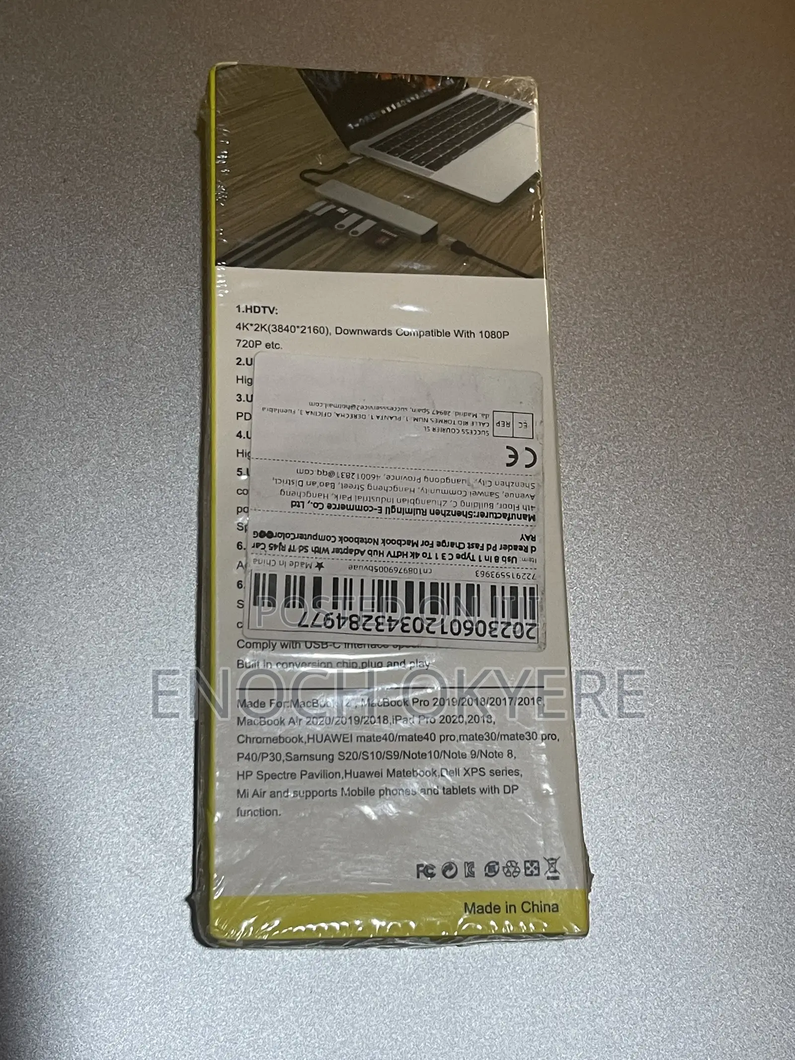 Usb Type - C 8 In 1 Multifunction Adapter