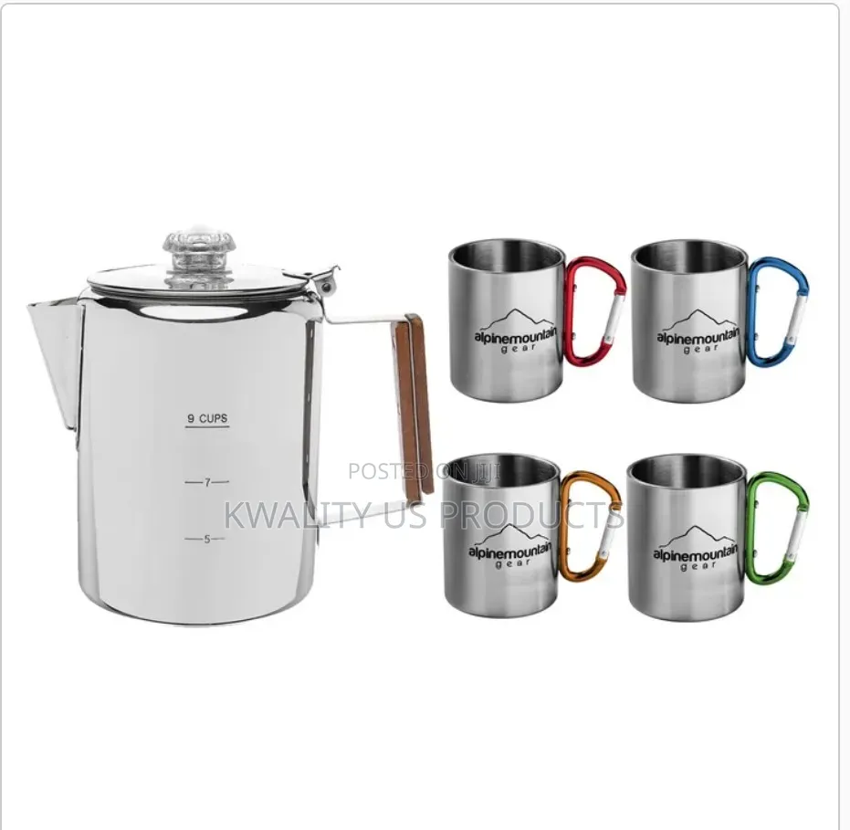 Alpinemountain Gear Stainless Steel Coffee Set - 5 Piece