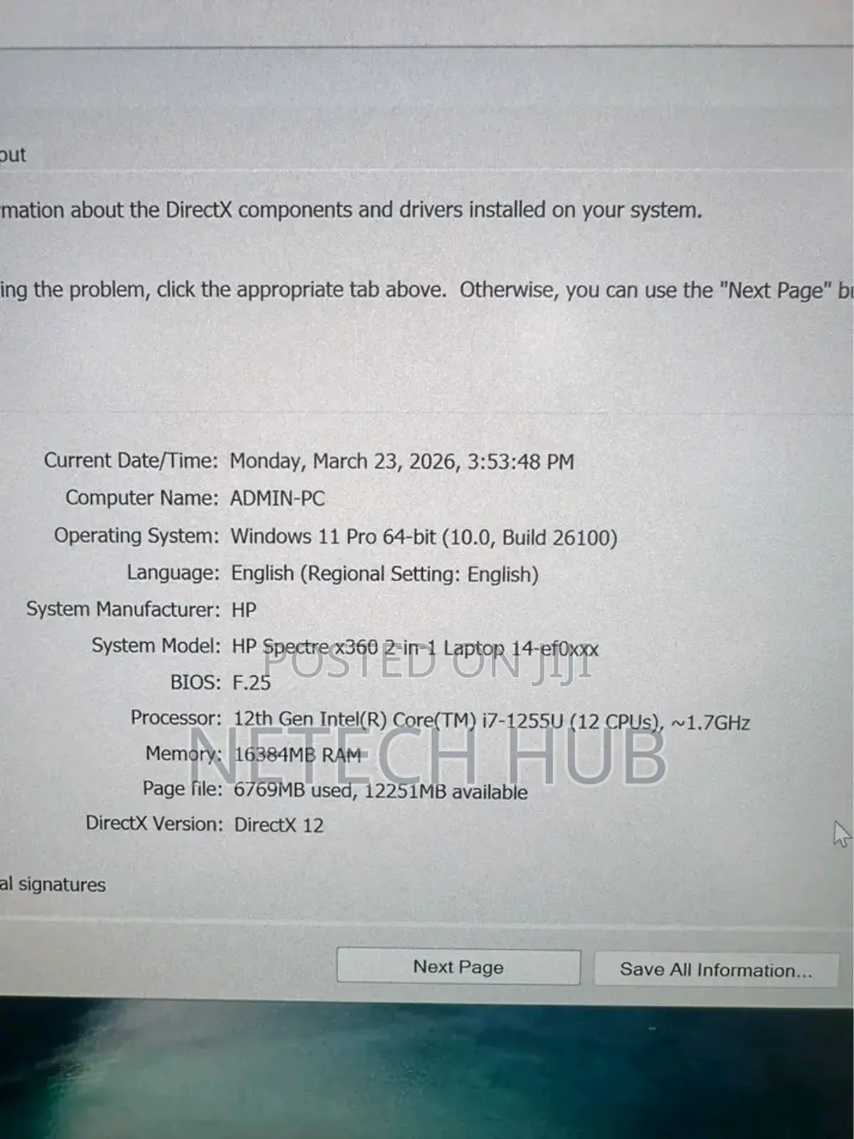 New Laptop HP Spectre X2 16GB Intel Core i7 SSD 512GB