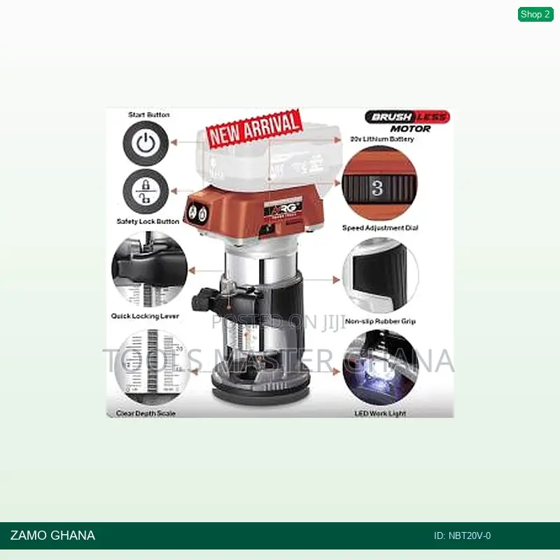 20v Trimmer Brushless 0-8mm 6 8mm Constant Speed Hall Senso - Nbt20v-0