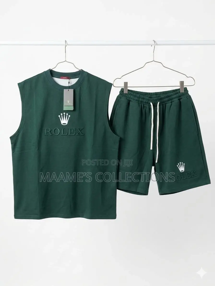 Men’S Armless / Sleeveless Tank Top And Down Shorts ( Size Xl- 3xl)