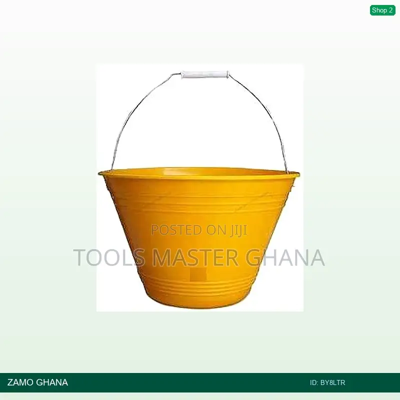 Berry 8l Yellow Bucket PVC Hd With Metal Handle 31x19x17cm Gr - By8ltr