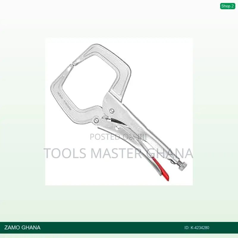 Welding Grip Locking Plier 280mm Clamp Pointed Silver With - K-