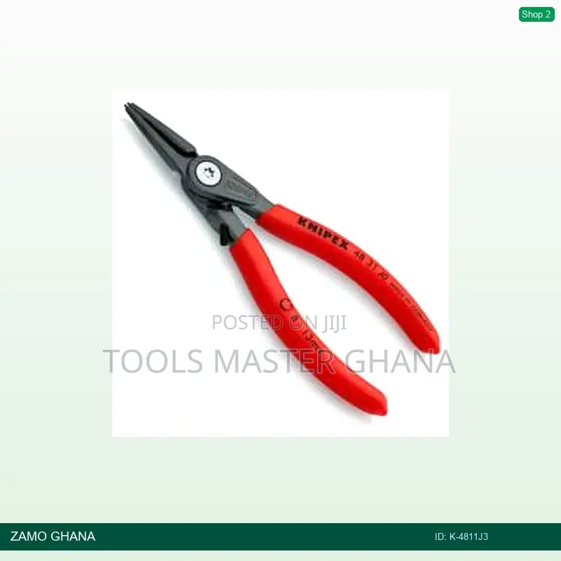 Circlip Plier Internal Precision Bore Straight 225mm Red - K-4811j3