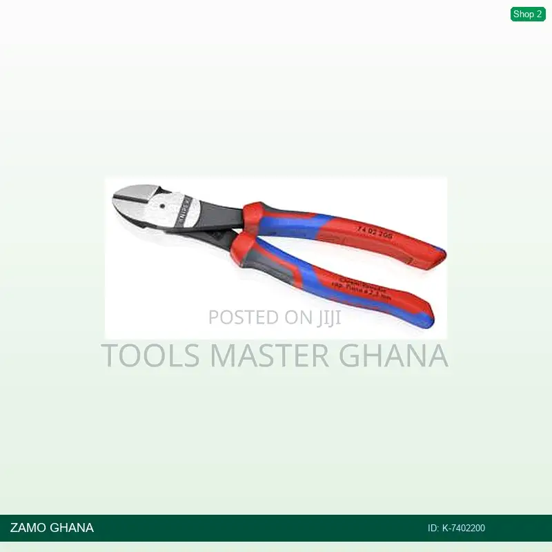 Diagonal Side Cutting Plier 200mm High Leverage Red/Blue - K-