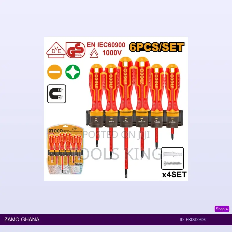 6 PCS Insulated Screwdriver - Hkisd0608