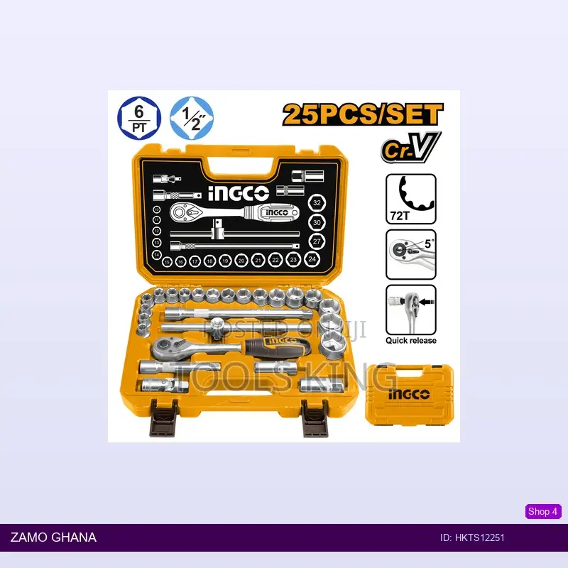 25 PCS 1/2" Socket - Hkts12251
