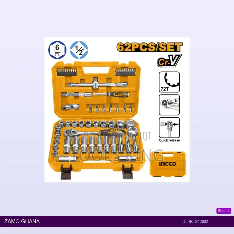 62 PCS 1/2" Socket - Hkts12602