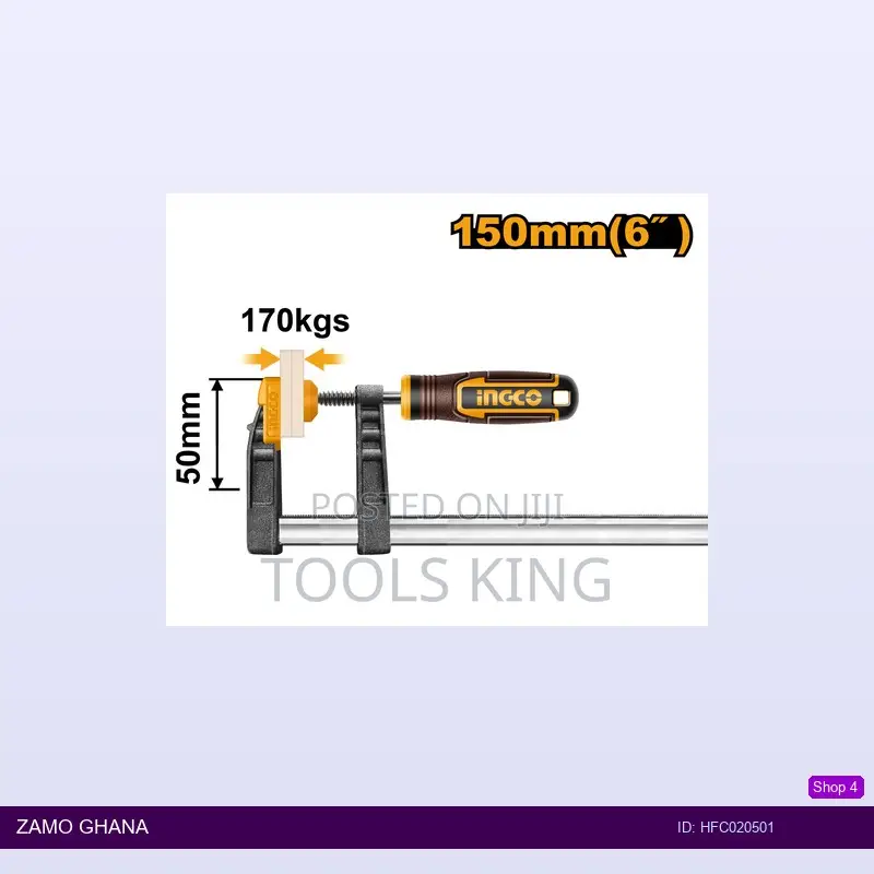 F Clamp With Plastic - Hfc020501