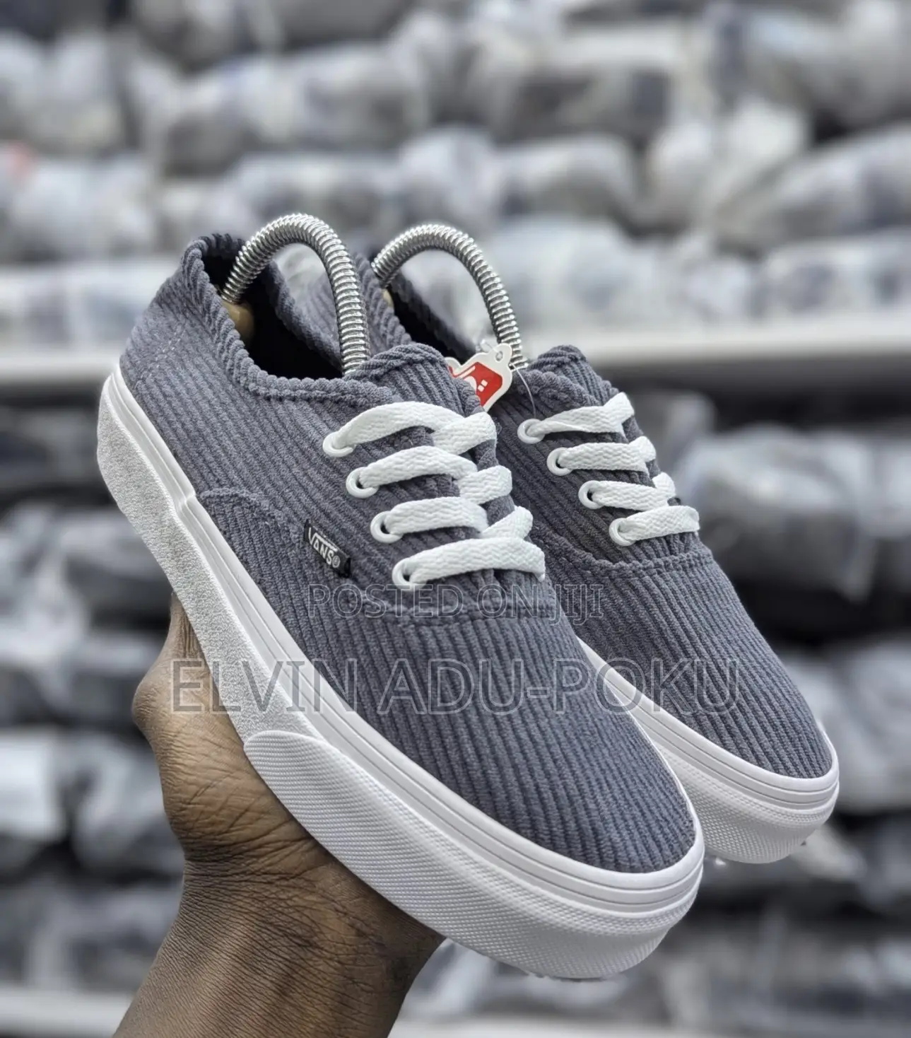 Authentic Pewter Vans Corduroy Sneaker , Swipe >>