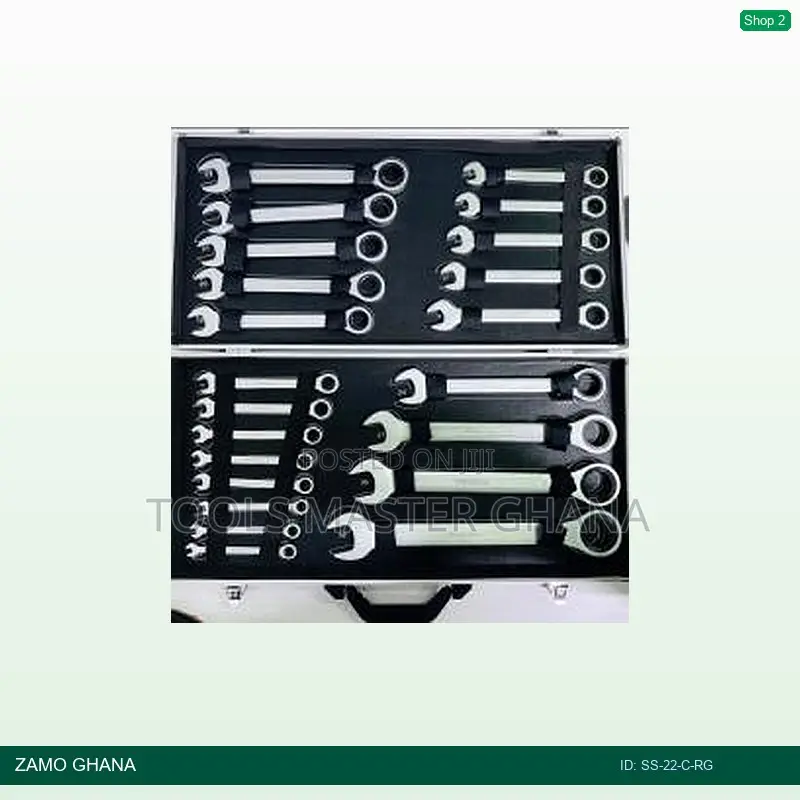 Combination Spanner Set 22pcs Ratchet Gear 6-32mm - Ss-22-C-Rg