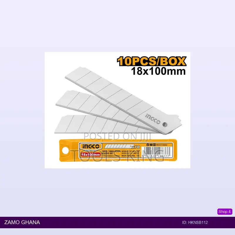 10 PCS 18mm Knife Blades - Hknsb112