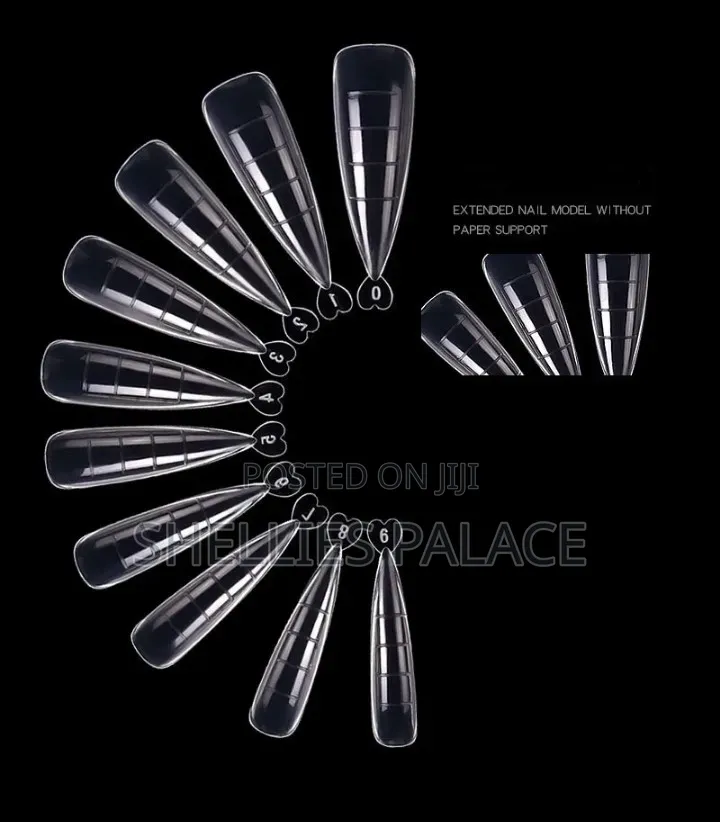 100 PCS Poly Gel Quick Building Mold Tips Nail Dual Forms