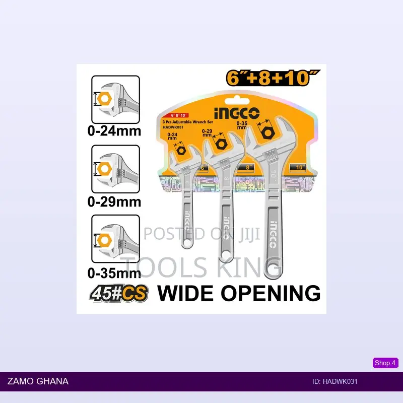 3 PCS Adjustable Wrench - Hadwk031