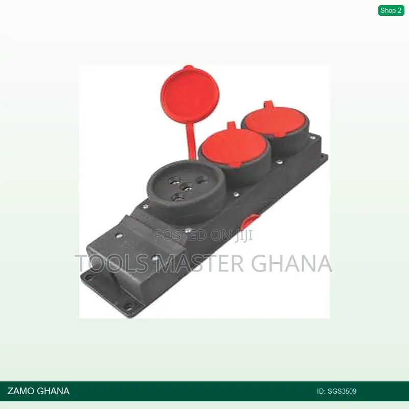 Rubber Three Phase Triple Sockets - Sgs3509