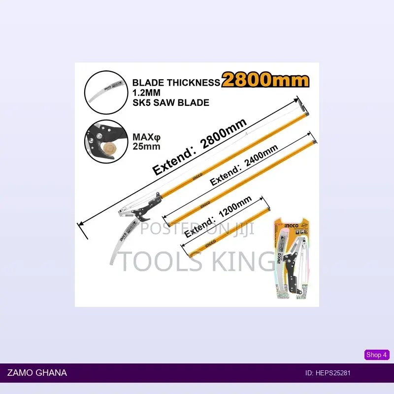 Extendable Pole Saw - Heps25281