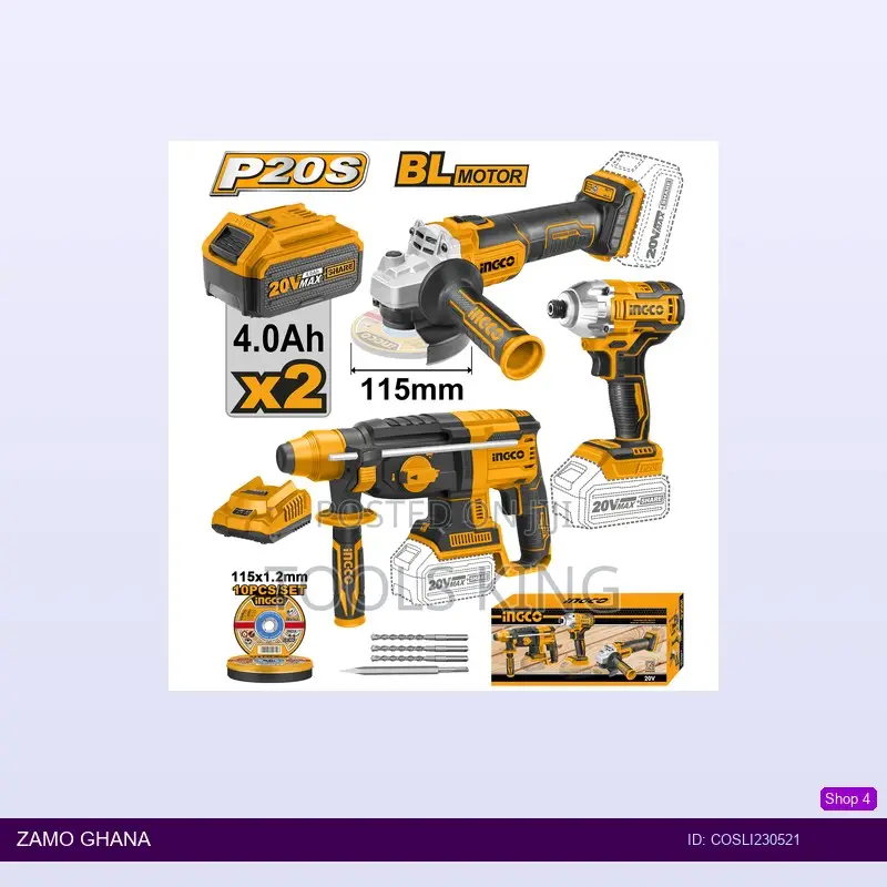 Cordless Set Rotary Hammer Grinder Driver - Cosli230521