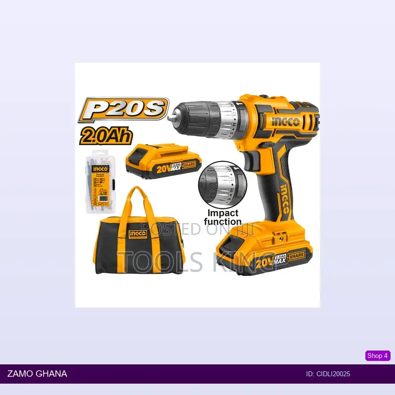 Li Impact Drill 20v With - Cidli20025