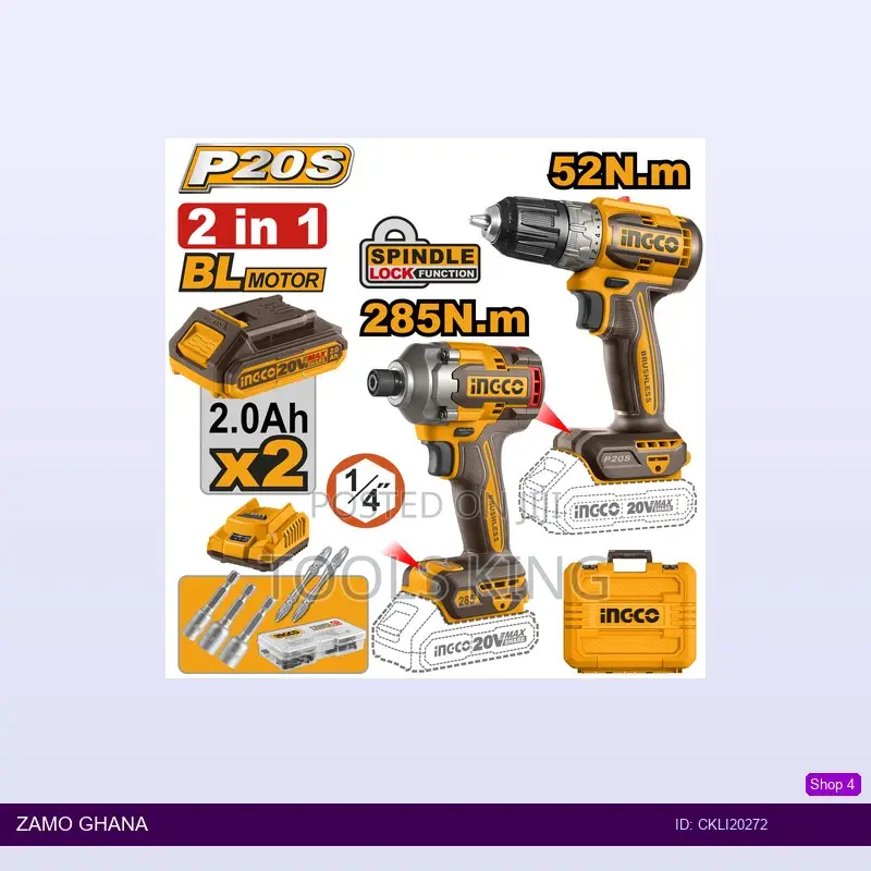 Cordless 2 PCS Combo Kit Drill Driver - Ckli20272