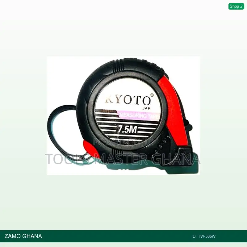 Kyoto 3m Tape Measure 16mm Red/Black (Piece) - Tw-385w