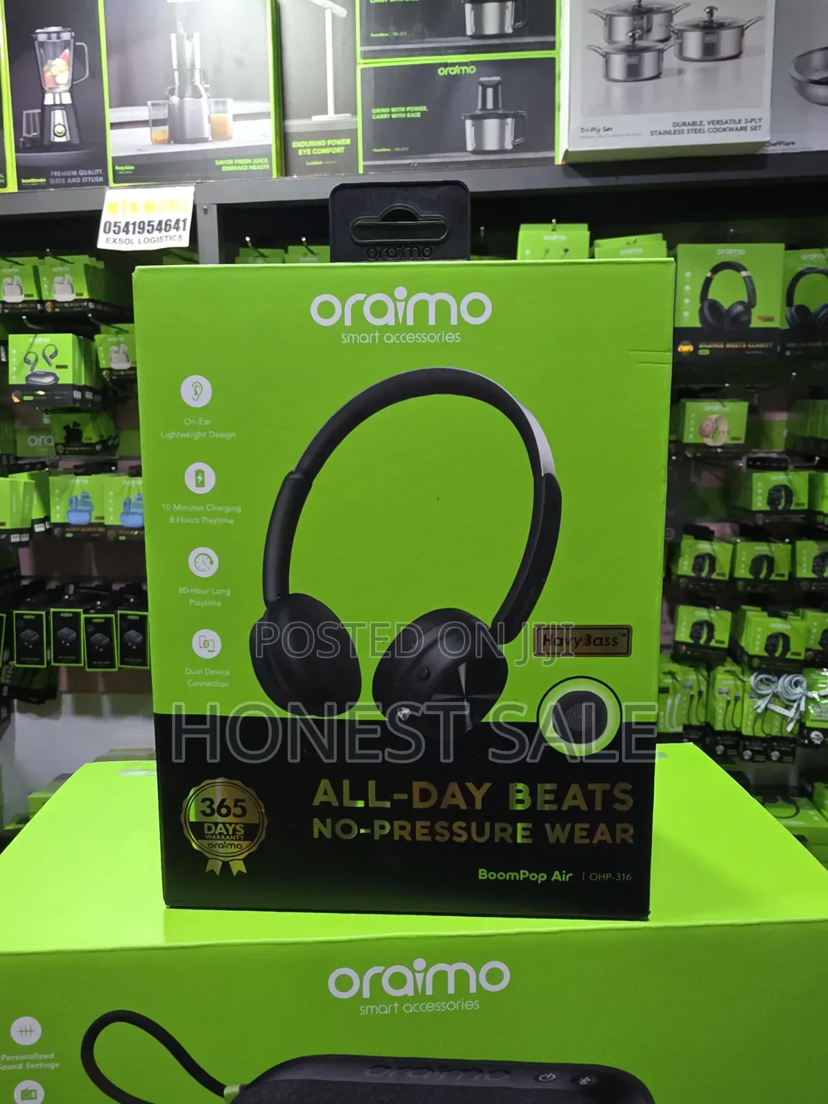 Oraimo Boompop Air Lightweight on-Ear Wireless Headphones