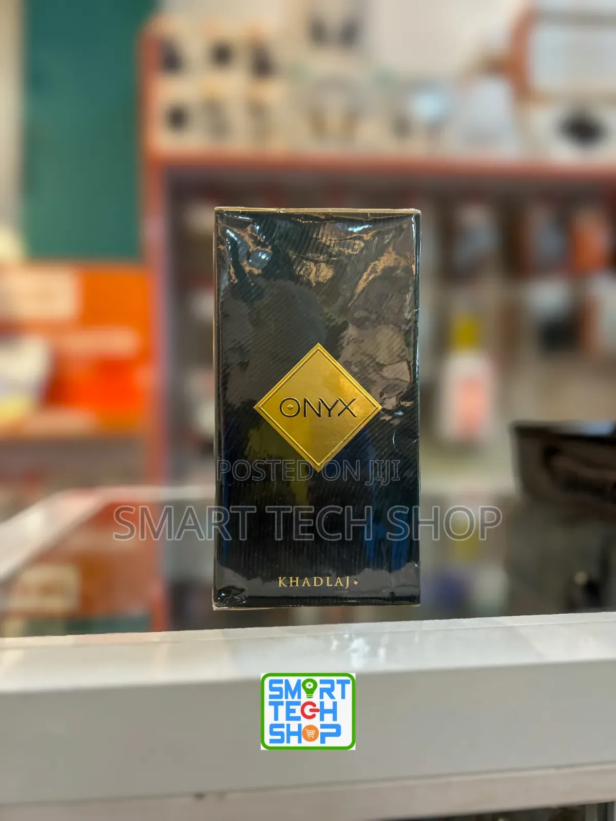 Khadlaj Onyx Gold Eau De Parfum Bottle.